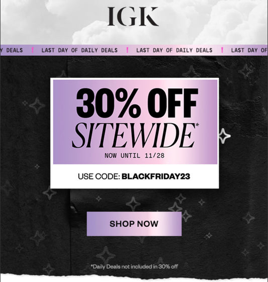 IGK Hair ⚡️ Cyber Monday ⚡️ 30% off site wise +  bundle deal 👀