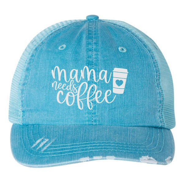 Mama Needs Coffee Embroidered Trucker Hat