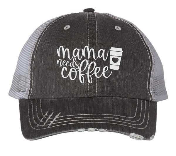 Mama Needs Coffee Embroidered Trucker Hat