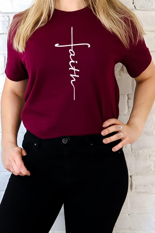 Faith Vertical Text Graphic Tee