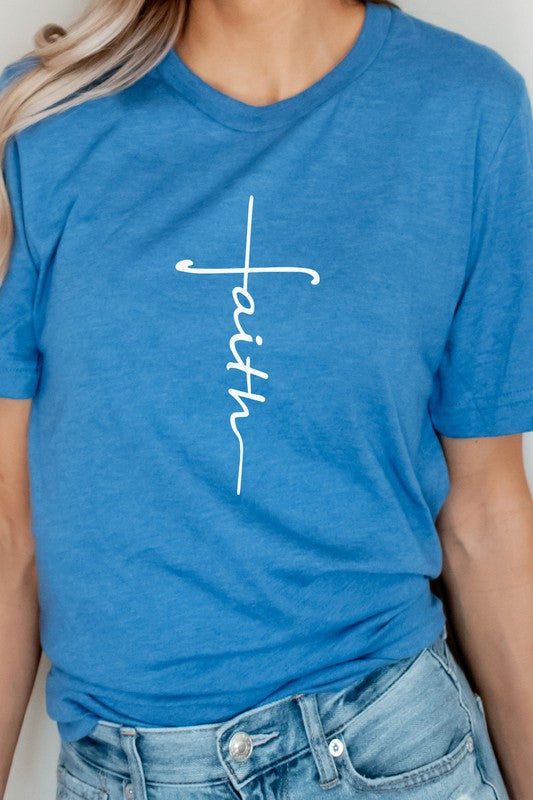 Faith Vertical Text Graphic Tee