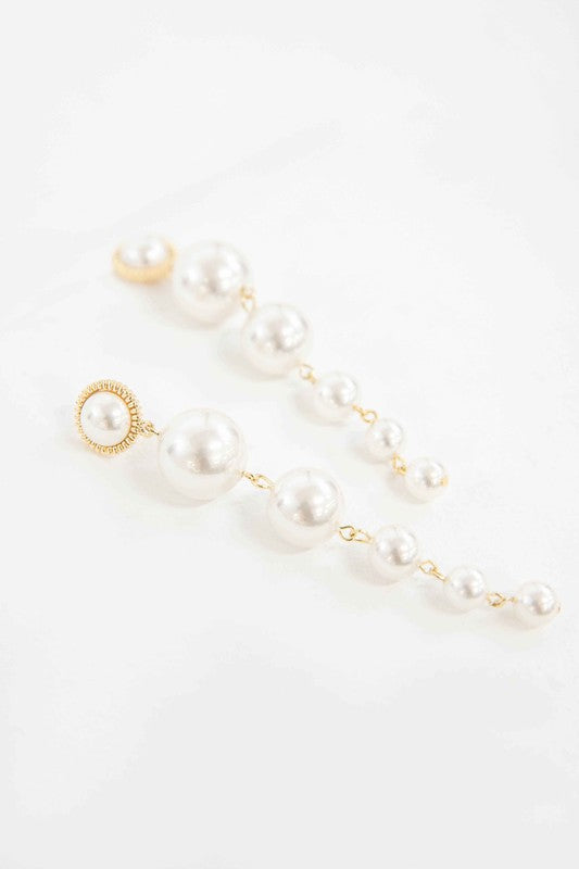 Sun Pearl Dangle Earrings