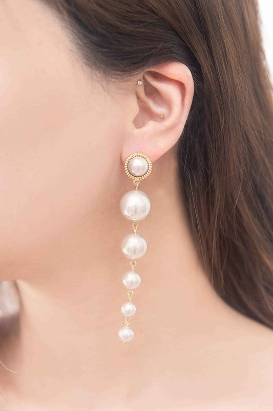 Sun Pearl Dangle Earrings