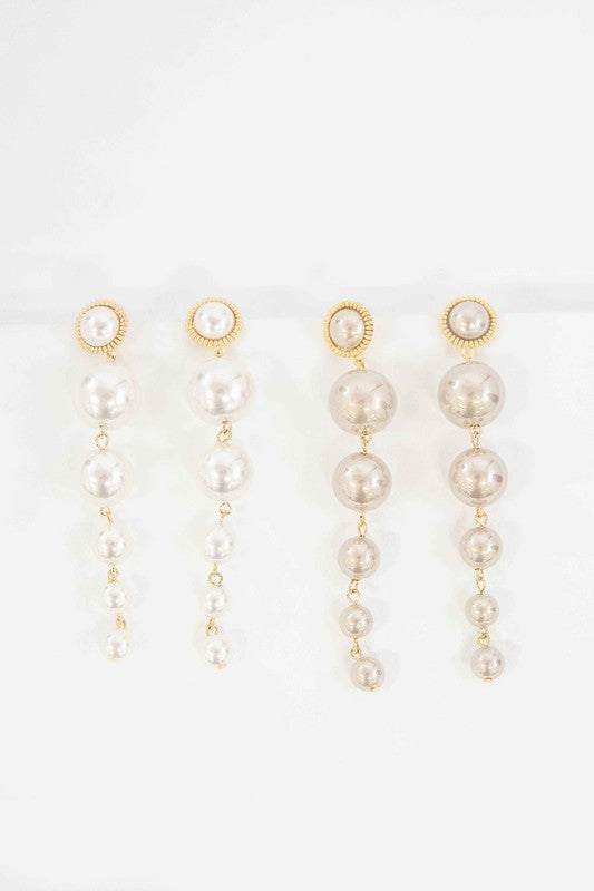 Sun Pearl Dangle Earrings