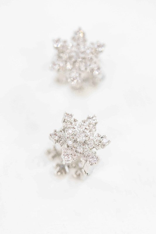 Snowflake Hoop Earrings