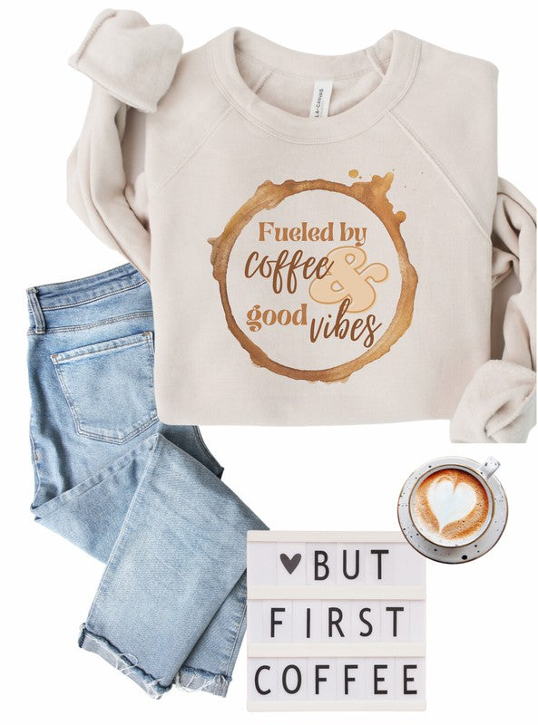 Coffee and Good Vibes Bella Graphic Sweatshirt