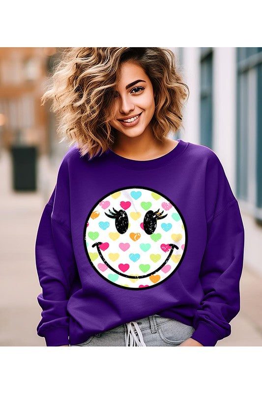 SMILEY FLEECE SWEATSHIRT