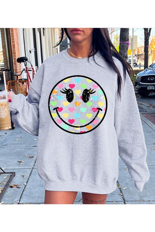 SMILEY FLEECE SWEATSHIRT