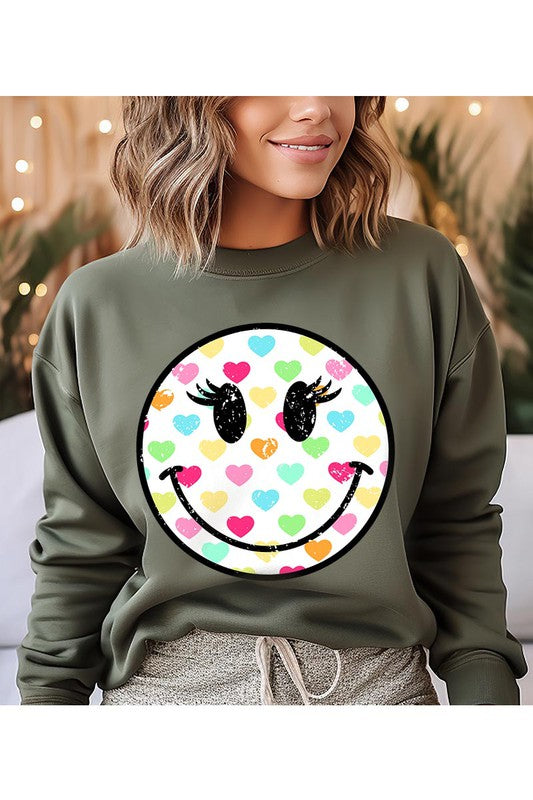 SMILEY FLEECE SWEATSHIRT