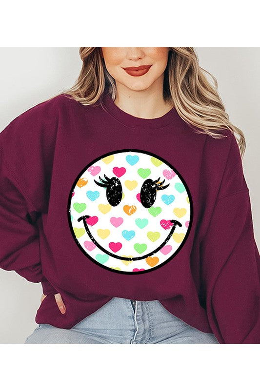 SMILEY FLEECE SWEATSHIRT