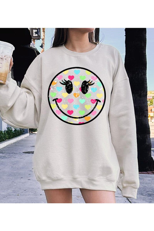 SMILEY FLEECE SWEATSHIRT