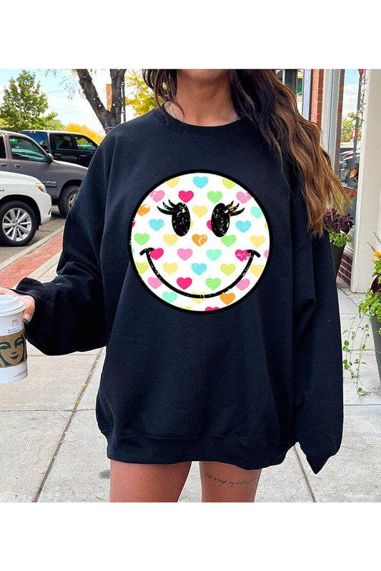 SMILEY FLEECE SWEATSHIRT