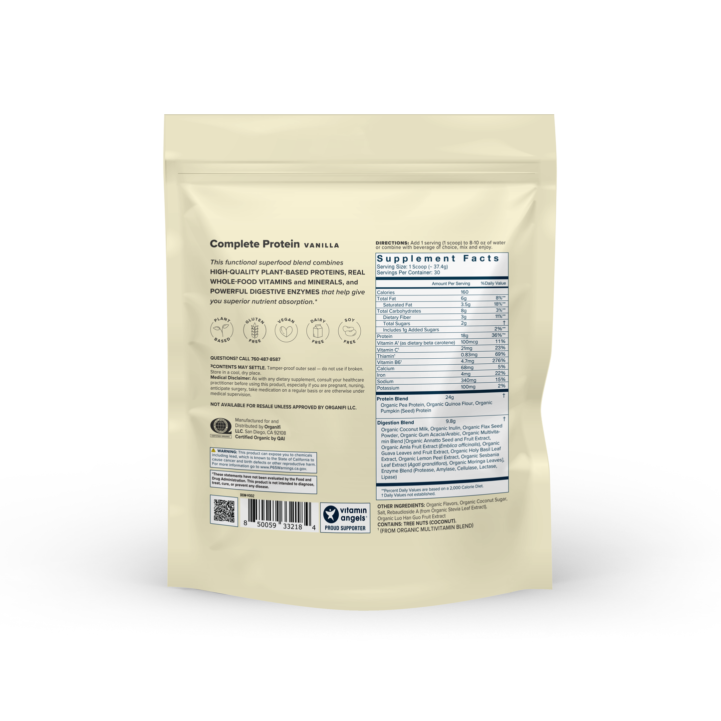 Vanilla Protein - Organic, Plant Based + Digestive Enzymes