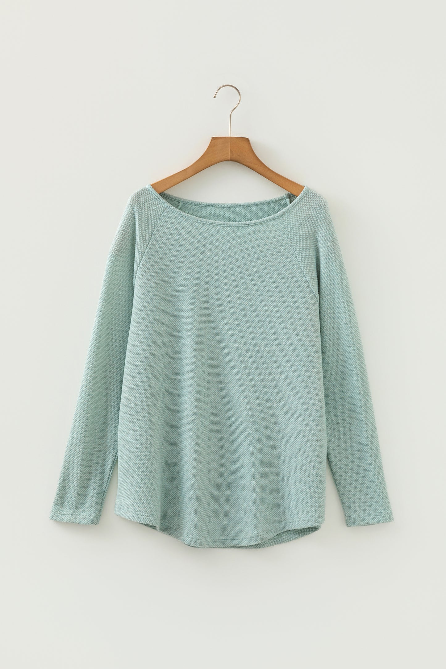 Myosotis Textured Raglan Sleeve Knit Loose Top