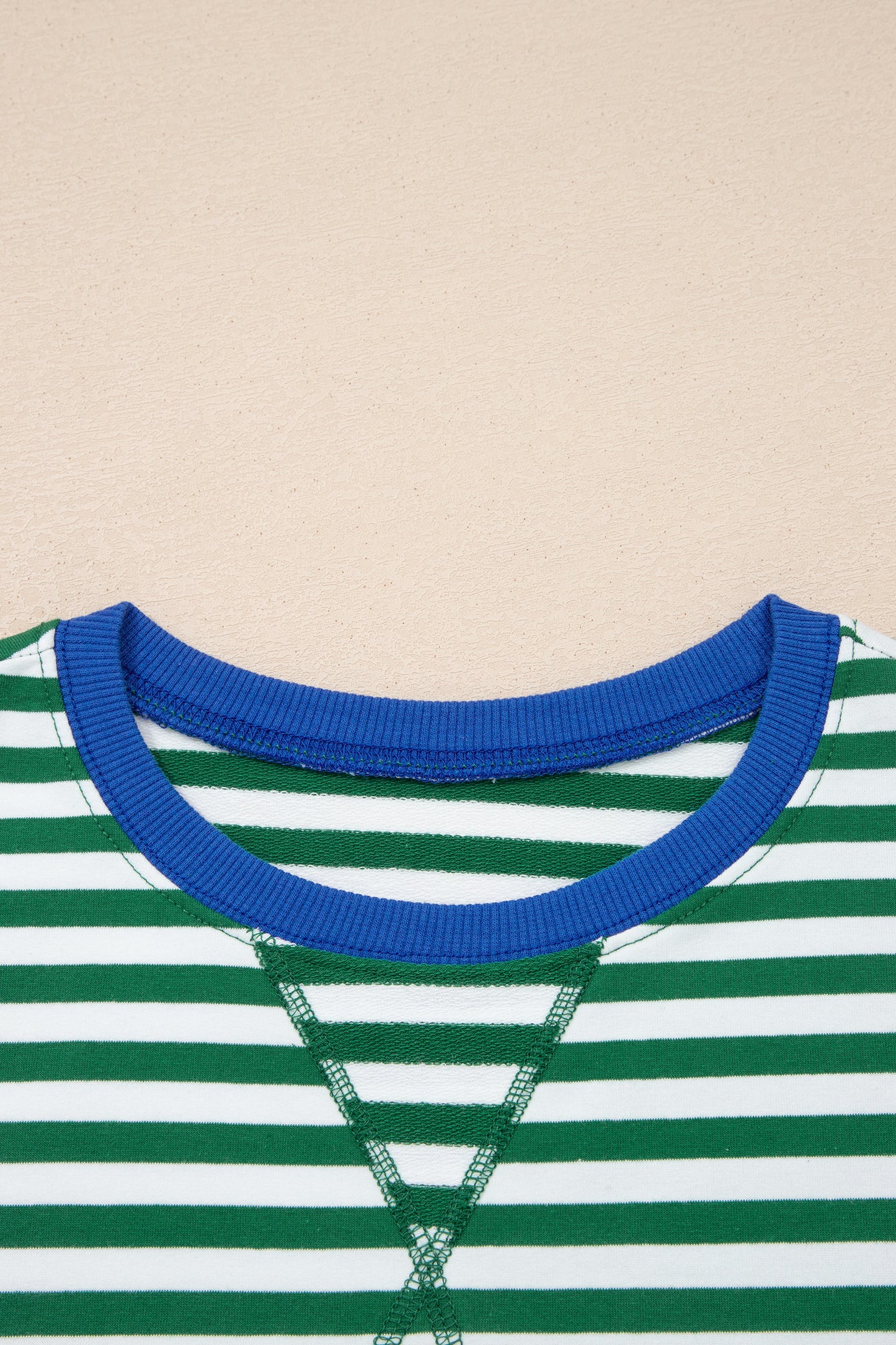 Yellow Stripe Drop Shoulder Boxy Casual Terry Short Set