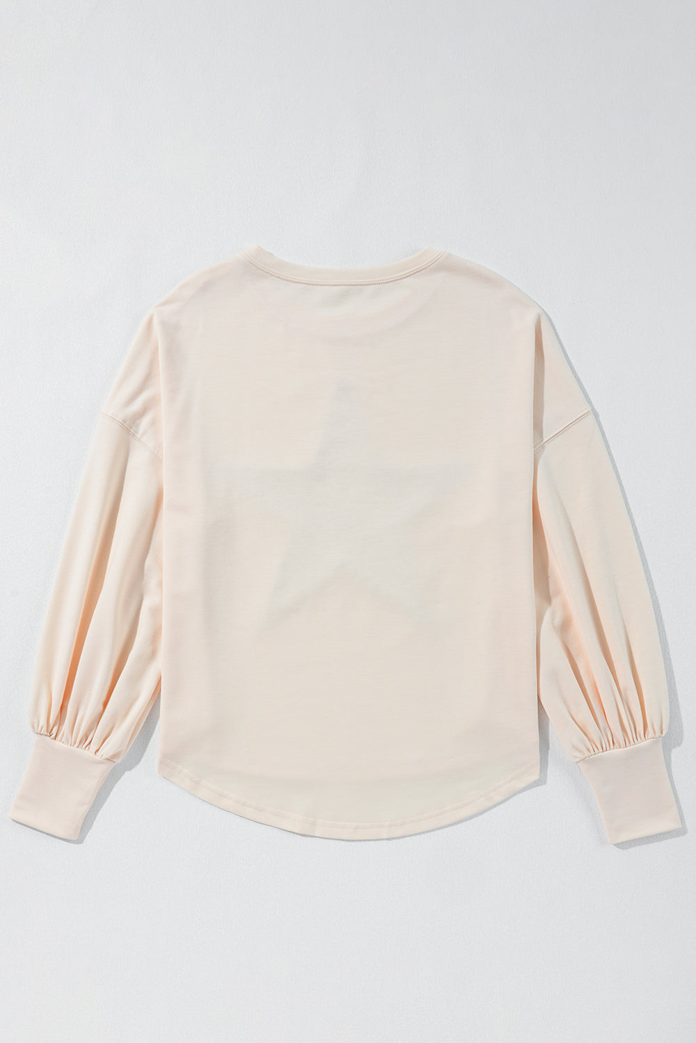 Gossamer Pink Studded Star Graphic Oversized Long Sleeve Top