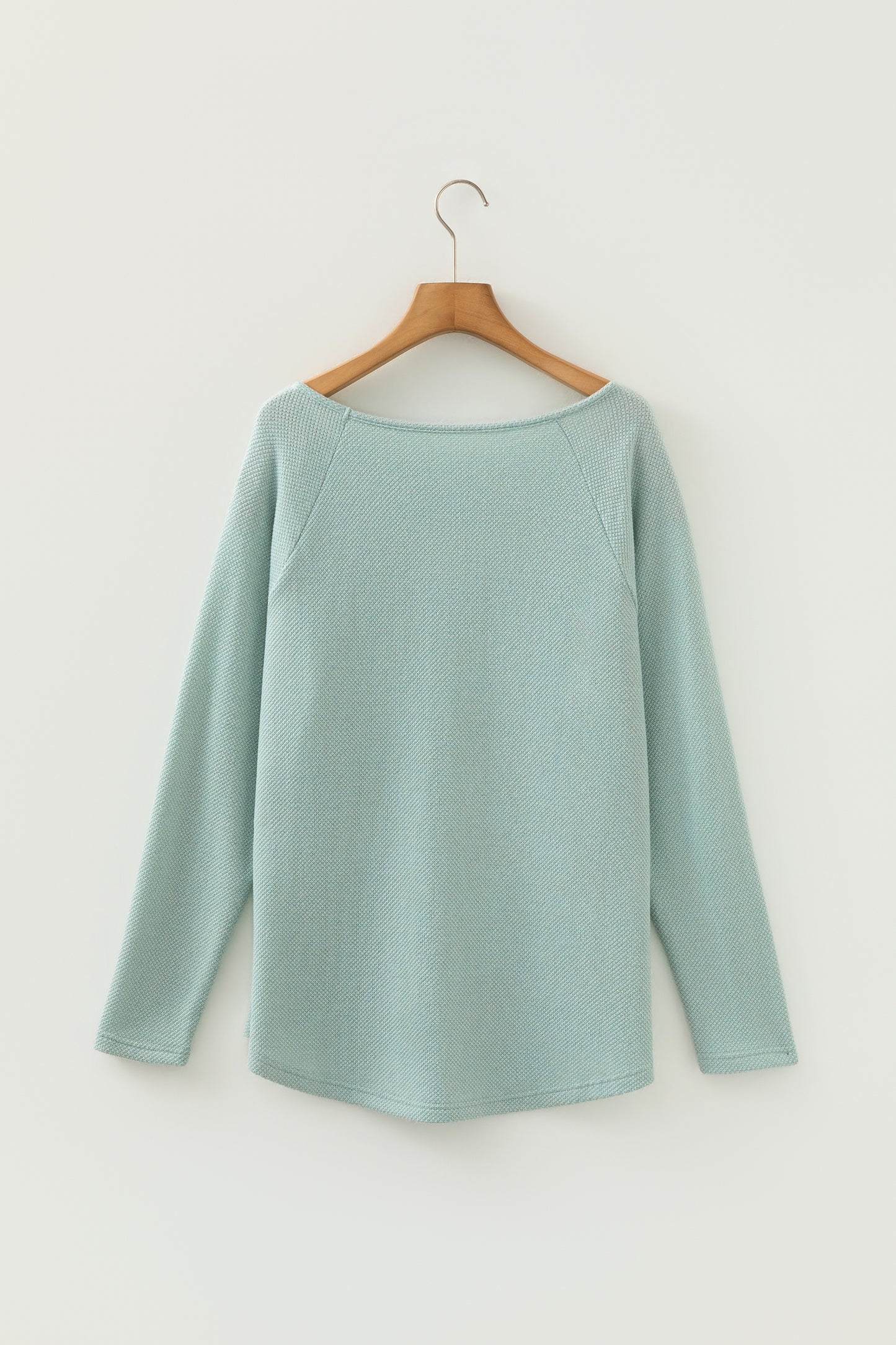 Myosotis Textured Raglan Sleeve Knit Loose Top
