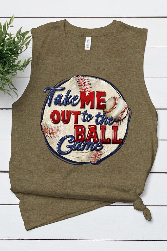 TAKE ME OUT TO THE BALL GAME MUSCLE TANK TOP