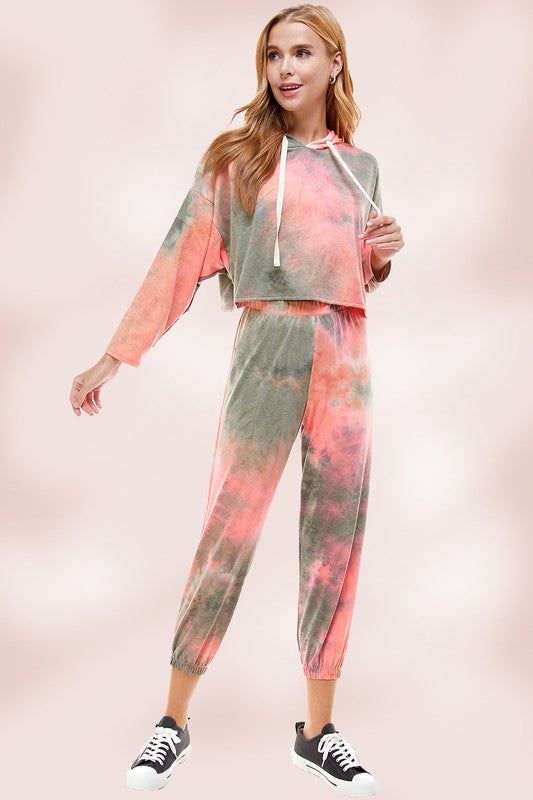 TIE DYE HOODIE & JOGGER SET