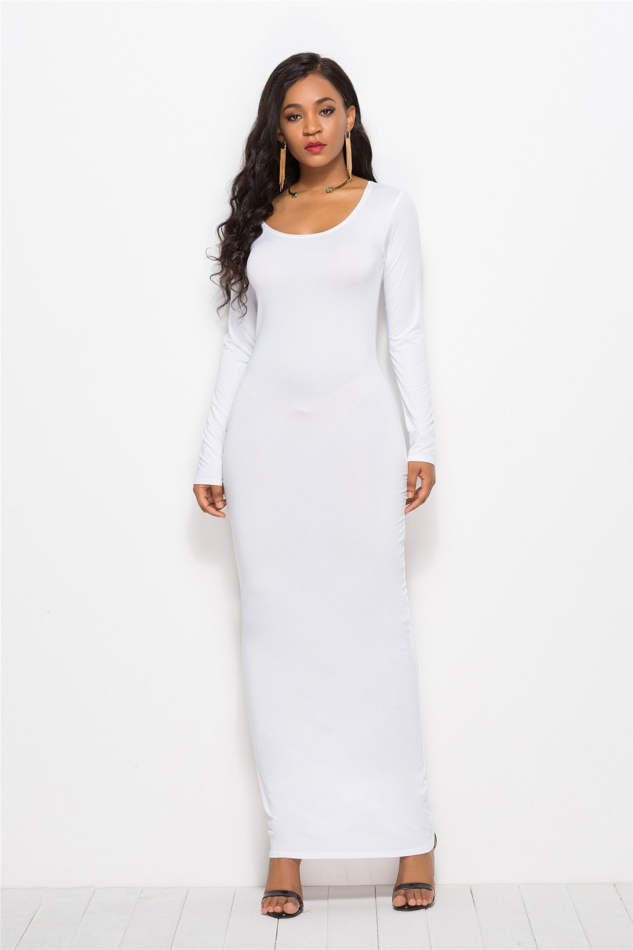 Sweet Long Sleeve Maxi Dress