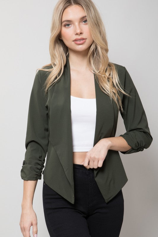 Thin Lightweight Open Front Blazer