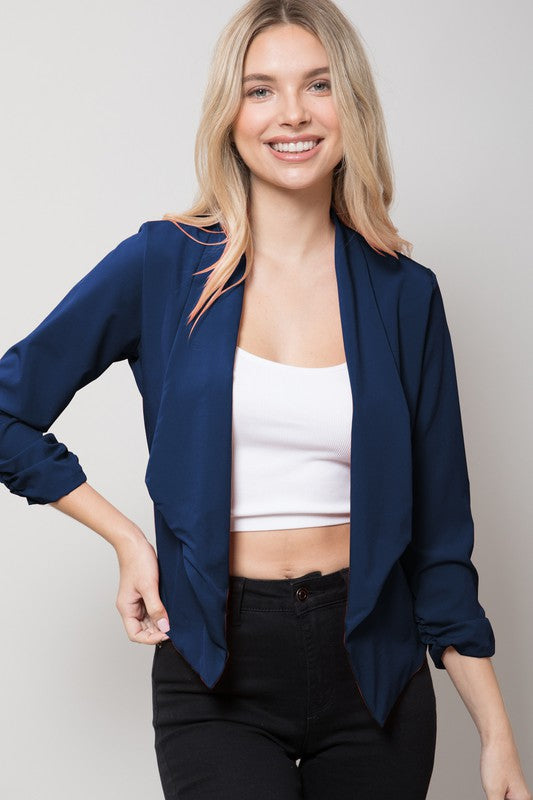 Thin Lightweight Open Front Blazer