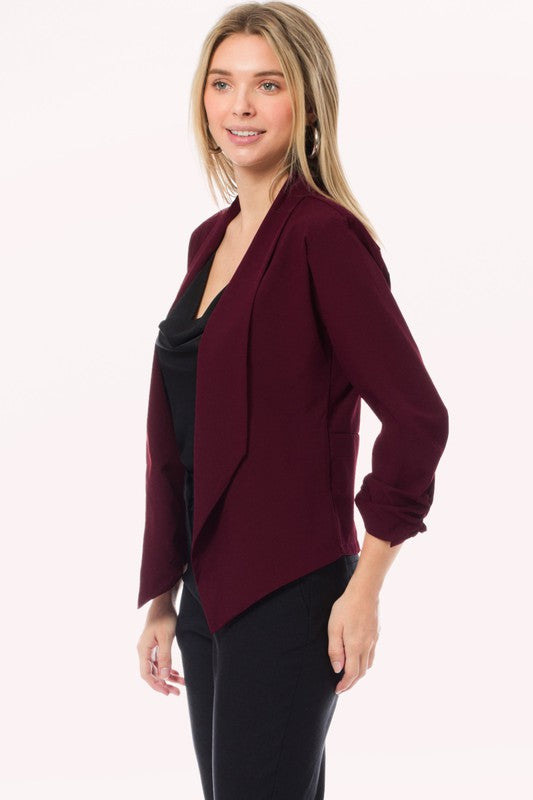 Thin Lightweight Open Front Blazer