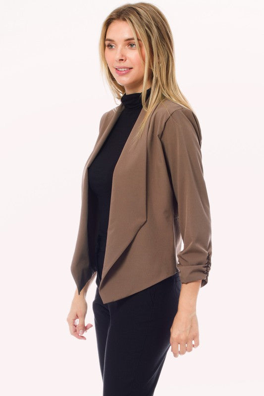 Thin Lightweight Open Front Blazer