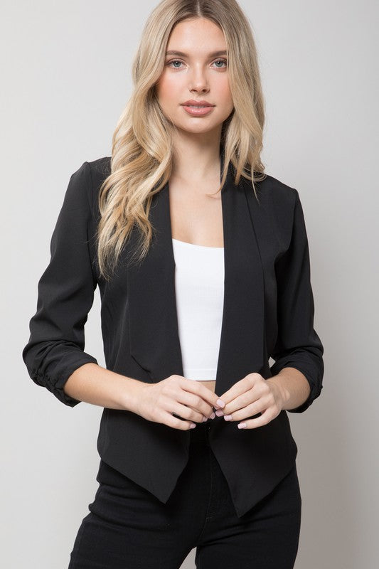 Thin Lightweight Open Front Blazer