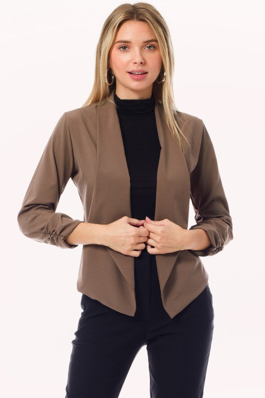 Thin Lightweight Open Front Blazer