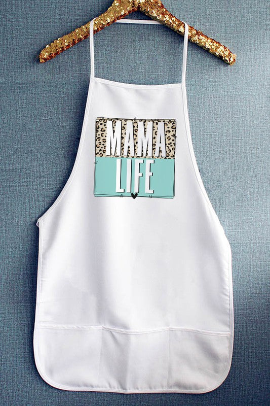 Mama Life Leopard Block Kitchen Graphic Apron