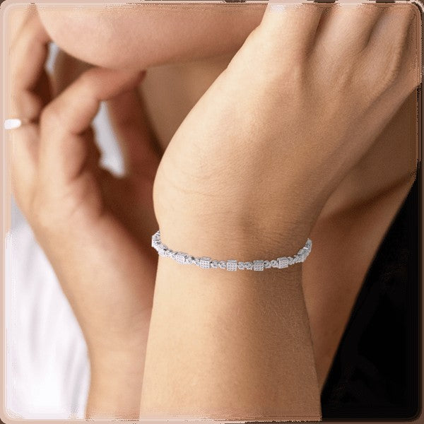 Square Tennis Bracelet