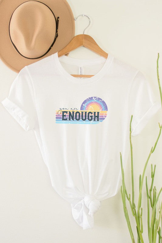 You Are Enough Rainbow Graphic Tee