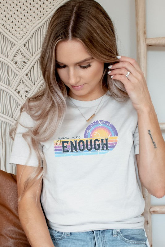 You Are Enough Rainbow Graphic Tee