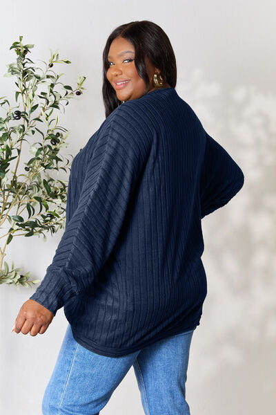 Ribbed Cocoon Cardigan