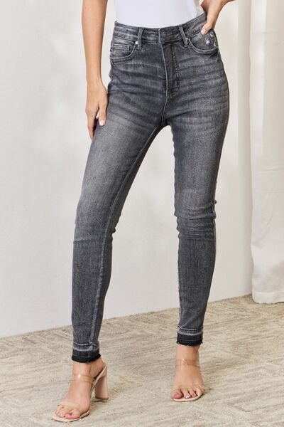 Judy Blue High Waist Tummy Control Release Hem Skinny Jeans