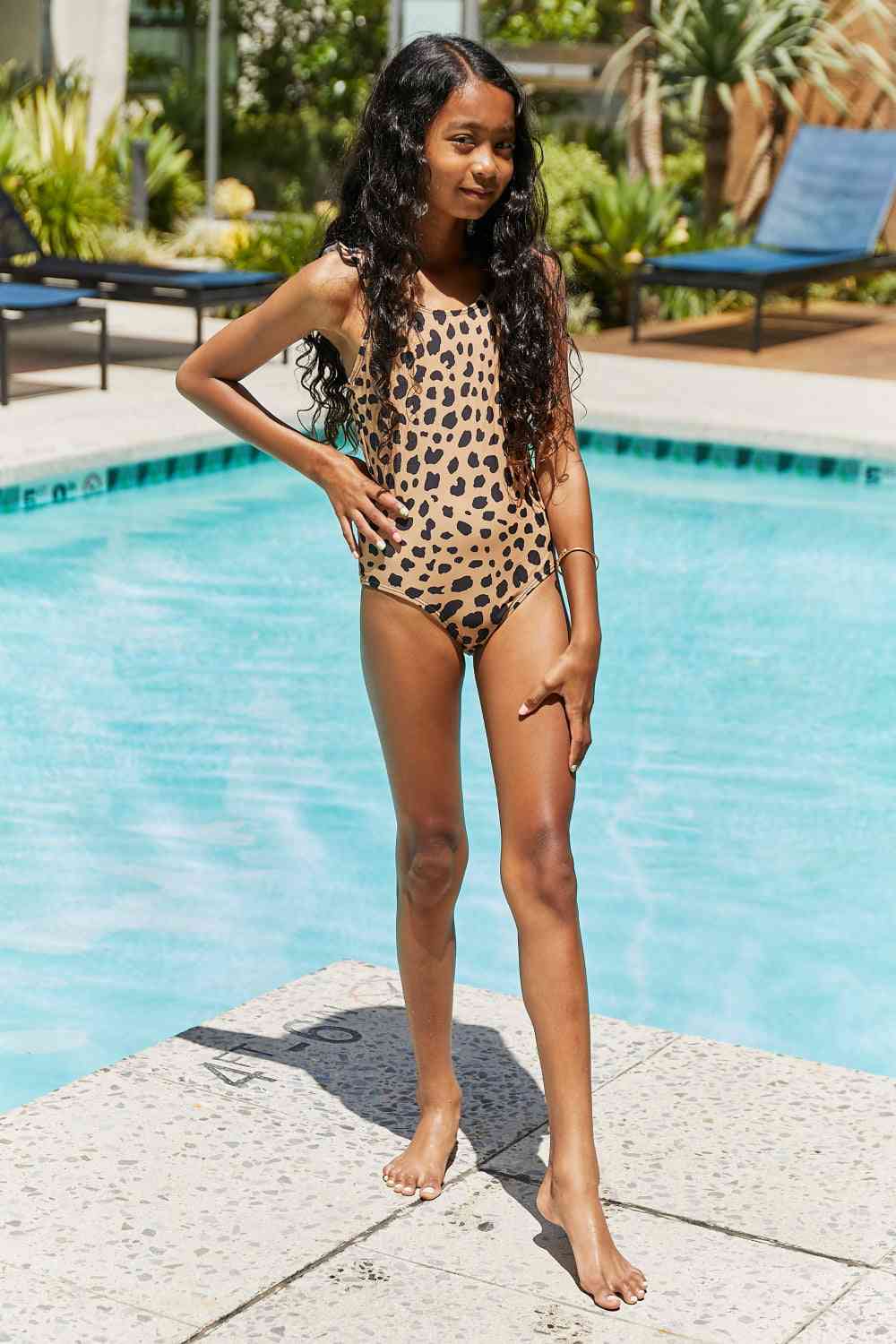 Float On Ruffled One-Piece in Leopard (Girls)