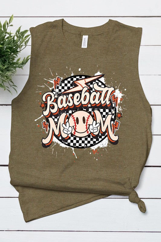 BASEBALL MOM MUSCLE TANK TOP