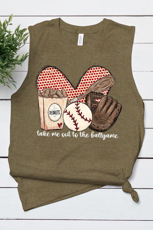 TAKE ME OUT TO THE BALL GAME MUSCLE TANK TOP