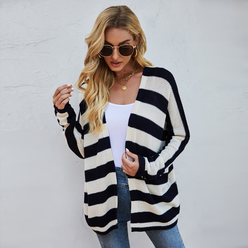 Striped Knit Cardigan