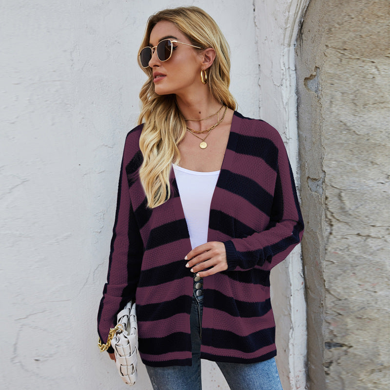 Striped Knit Cardigan