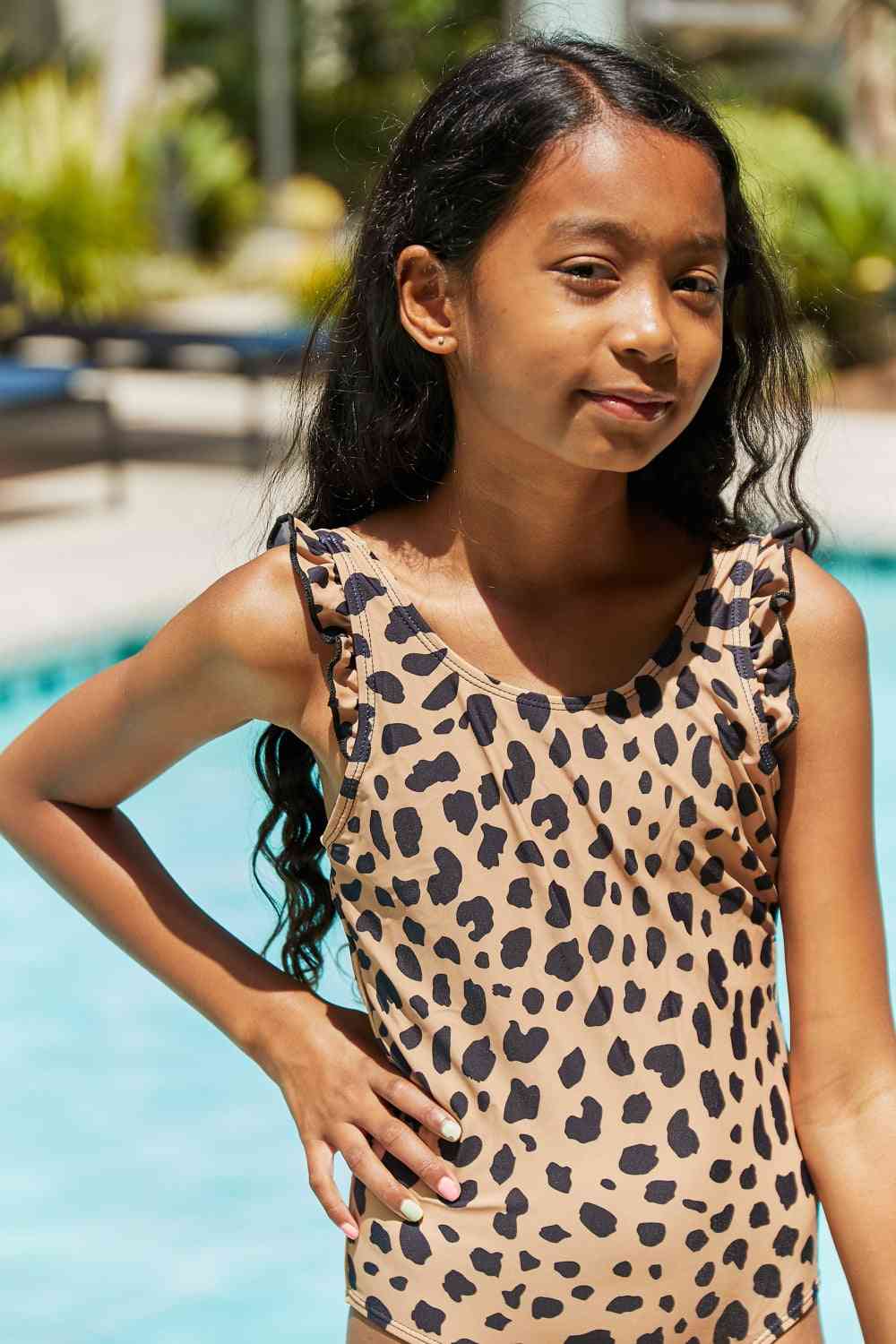 Float On Ruffled One-Piece in Leopard (Girls)