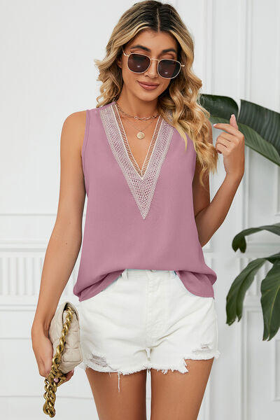 V-Neck Wide Strap Tank