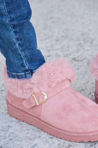 Furry Chunky Thermal Ankle Boots